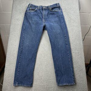 Levi’s 505 Blue Jeans Orange Tab Size 38x30 Mens Straight Cut